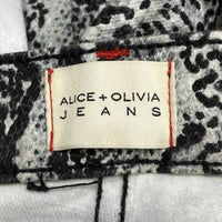 alice + olivia Women’s Snakeskin Skinny Jeans in black white - women's jeans - view 8