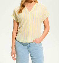 Fdj - Short Sleeve Stripe Top
