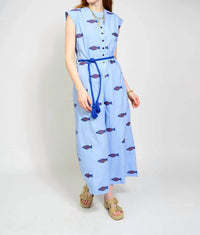 Ivy Jane - Women's Embroidered Fish Jumpsuit