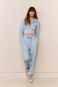 Loveshackfancy - Arienne Cropped Bow Print Hoodie