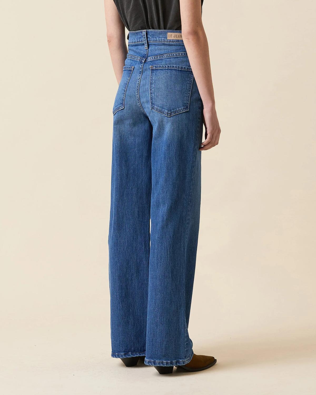 Le Jean Farrah Flare High Rise Jeans in bohemian blue 1 - women's jeans - view 4