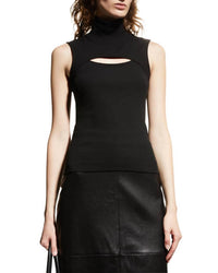 Rosetta Getty - Sleevless Cutout Turtleneck Top