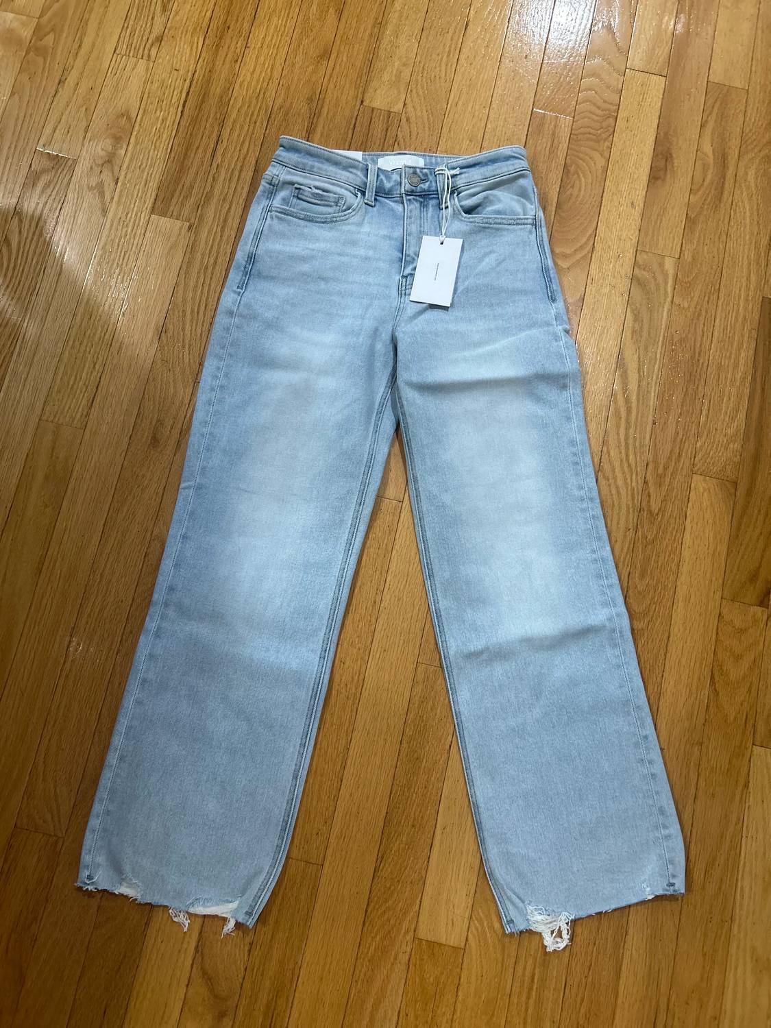 Vervet By Flying Monkey - Aileeah High Rise Slim Wide Leg Denim Jeans