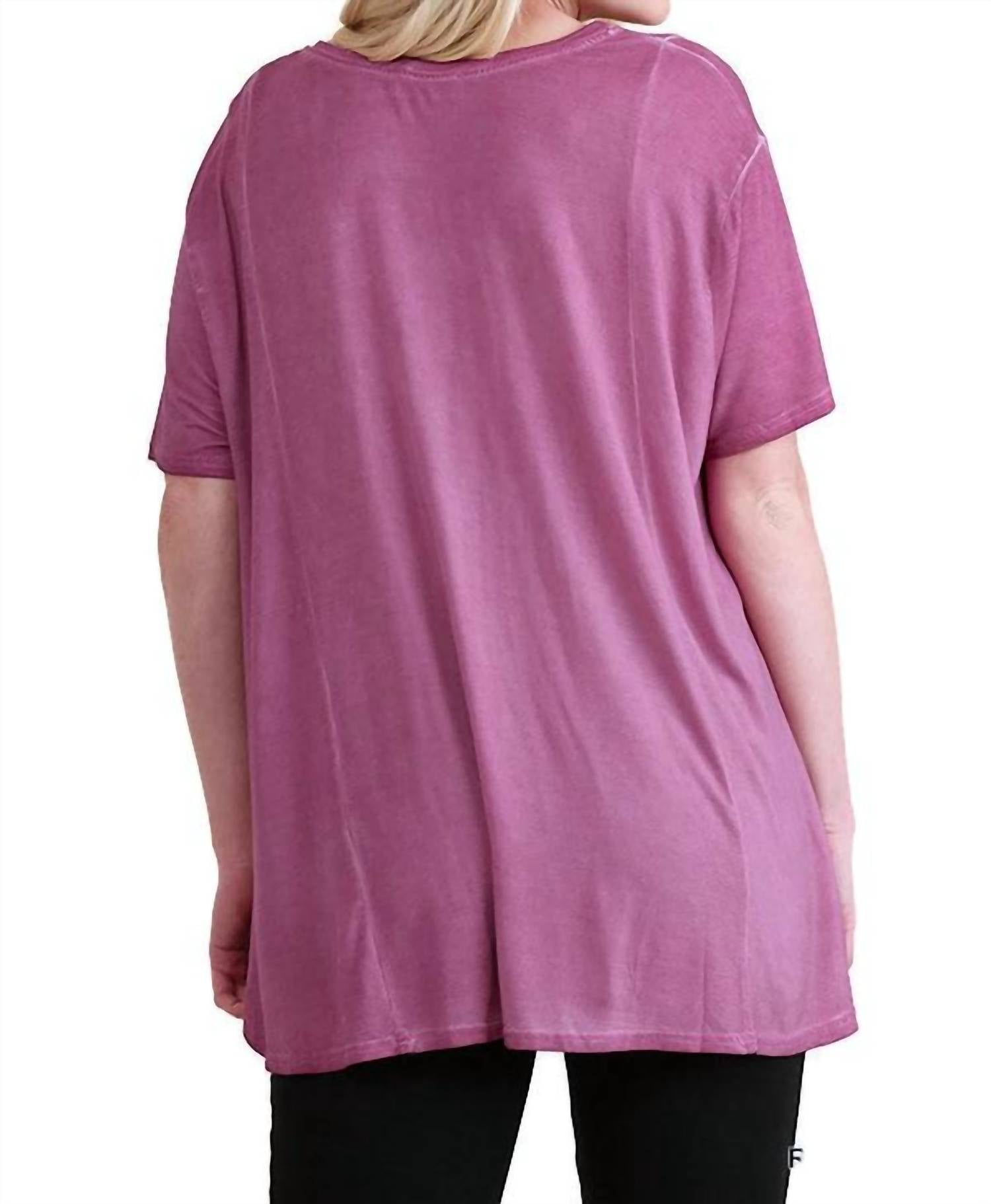Umgee - Mineral Washed Criss Cross Tunic - Plus