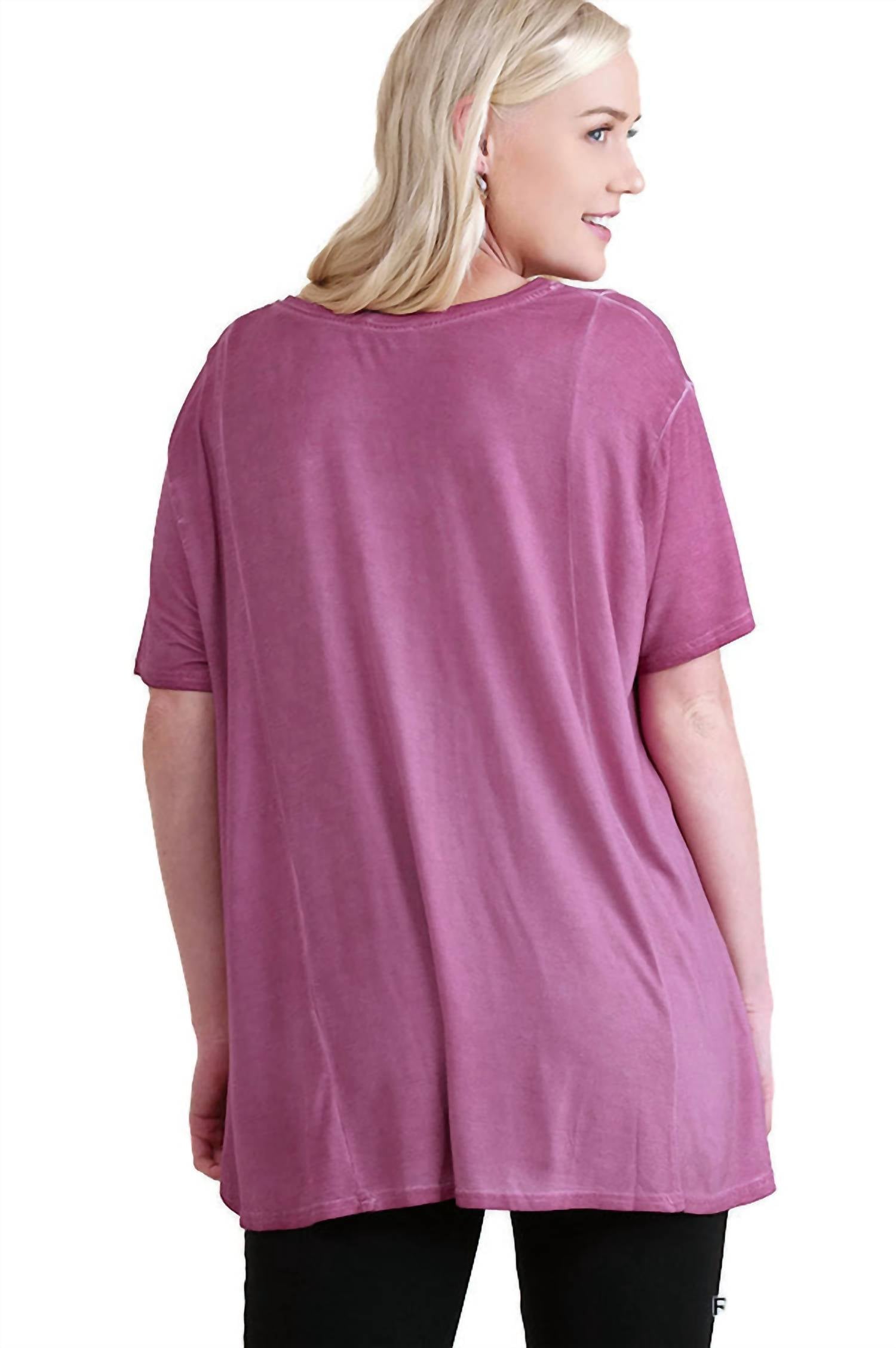 Umgee - Mineral Washed Criss Cross Tunic - Plus