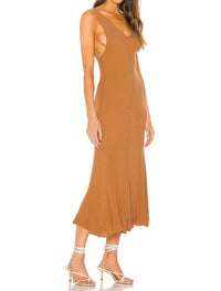 Free People Sweet As Honey Slip Dress in copper - women's dress - detail view