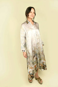 Bokja - Silk Z Long Sleeve Midi Dress