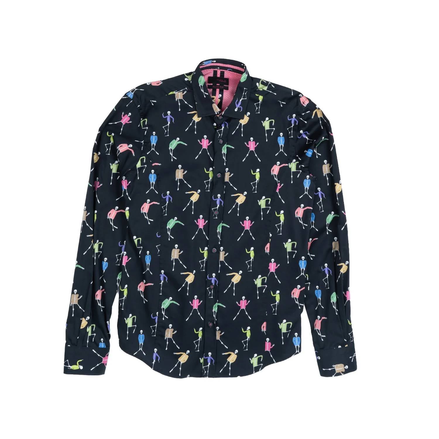 Eight X - Dancing Skeletons Button Down Shirt