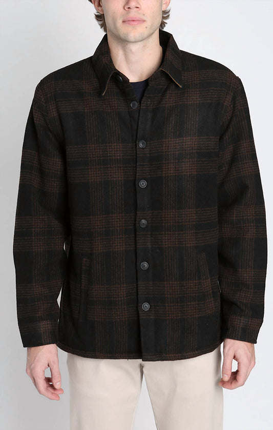 Jachs New York - Yates Wool Blend Sherpa Lined Shirt Jacket