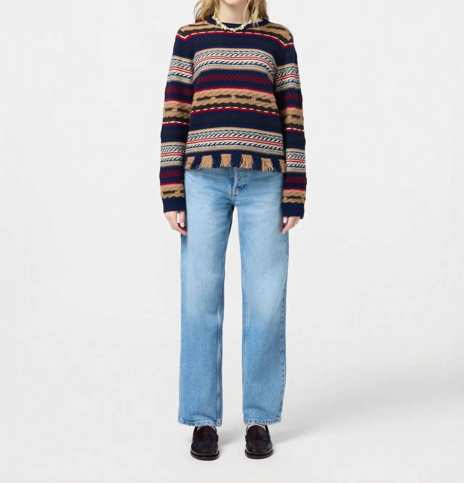 Guest In Residence - Western Stripe Crew Sweater