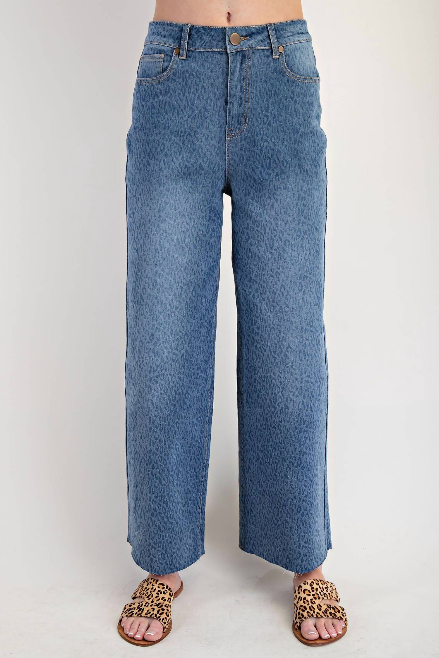 Easel - Cheetah Print Stretch Pants