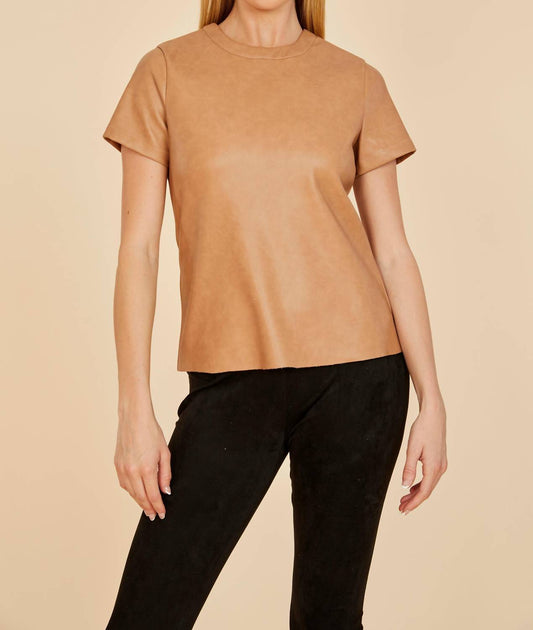 Dolce Cabo - Vegan Leather Short Sleeve Tee
