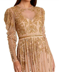 Mac Duggal - Illusion Puff Sleeve Gown