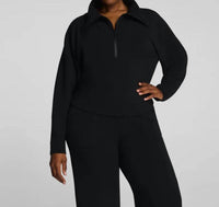 Spanx - French Rib Half Zip Top