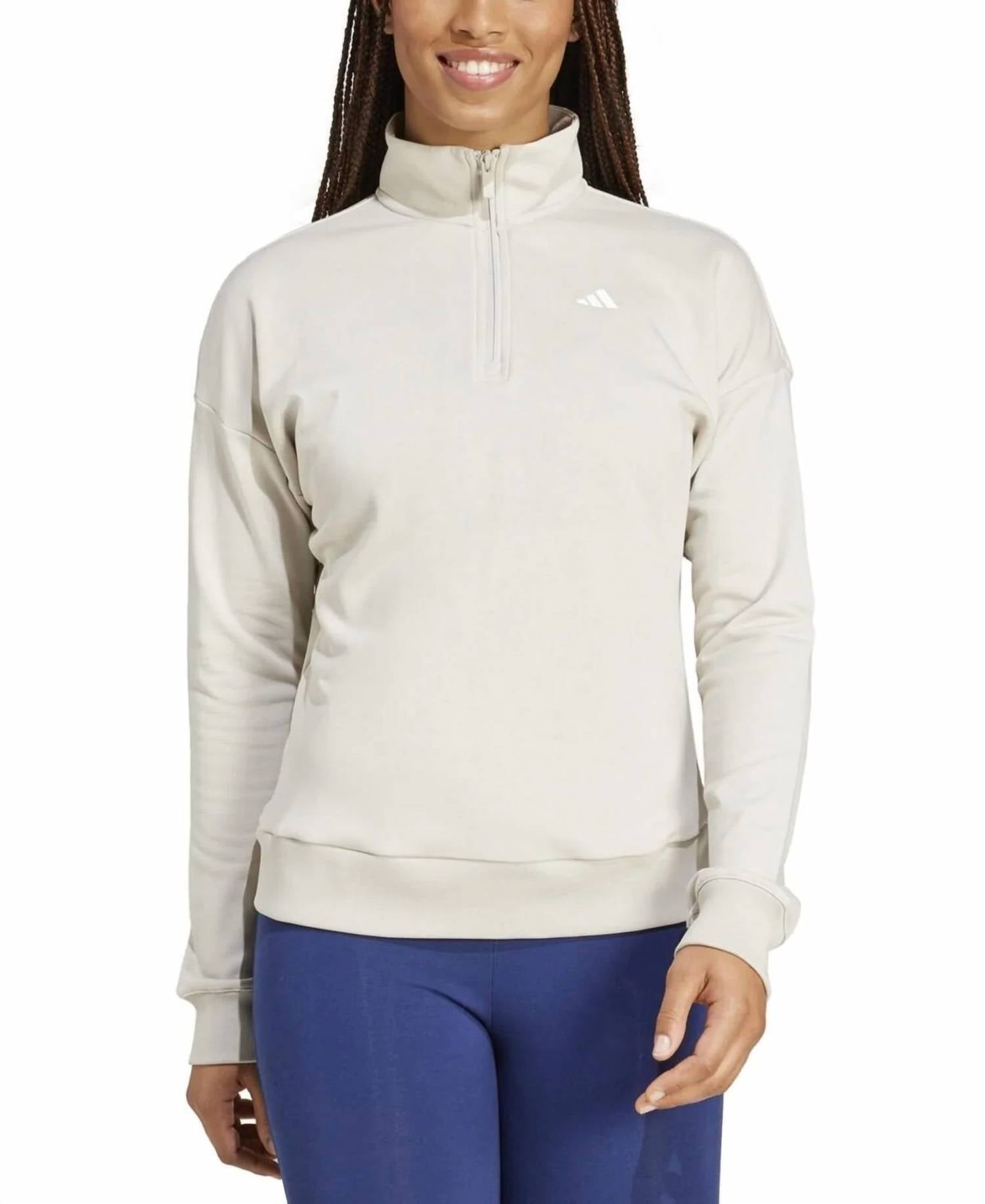 Adidas - French Terry Quarter Zip Pullover Sweatshirt