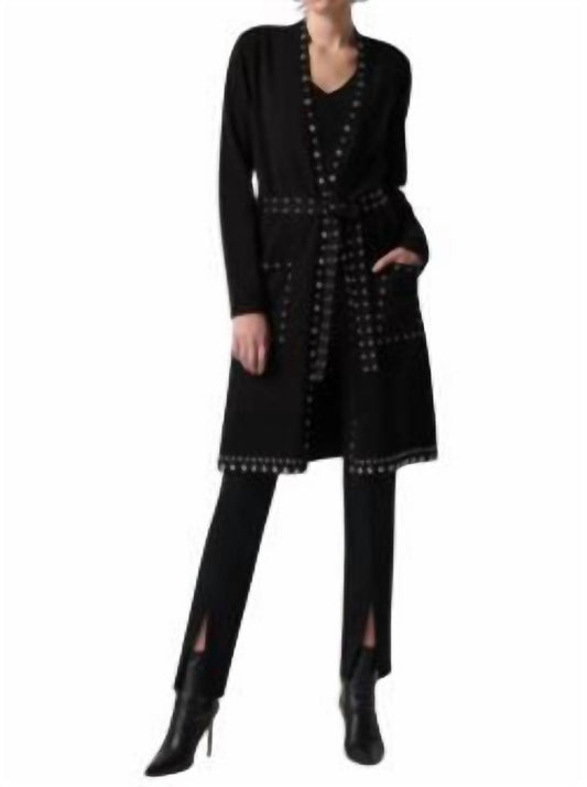 Joseph Ribkoff - COAT WITH V-SHAPE NECKLINE STYLE