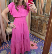 Wishlist - Two Piece Linen Midi Skirt Set