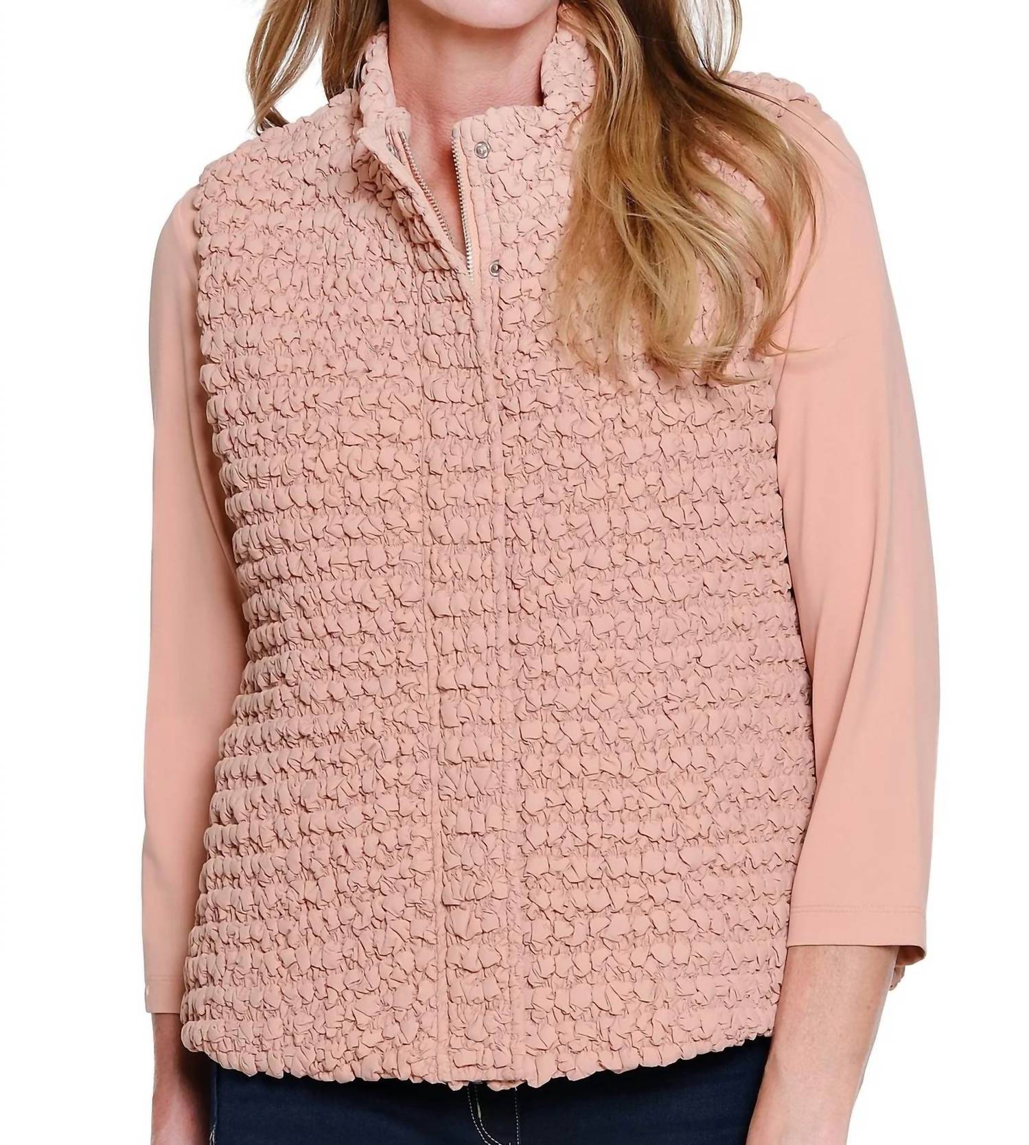 Multiples - Snap And Zip Thru Collar Quilted Vest