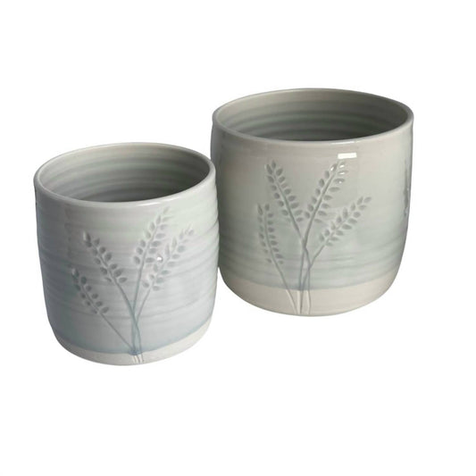 Lulu - Lavender Etched Crock - Large