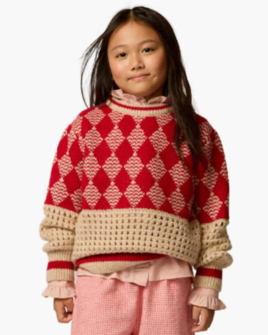 The Sunday Collective - Girls Alpaca Checker Sweater