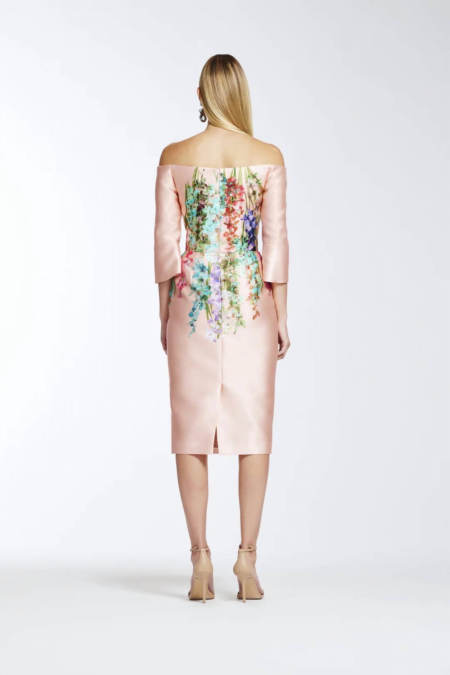 Frascara - Off the Shoulder Floral Midi Dress