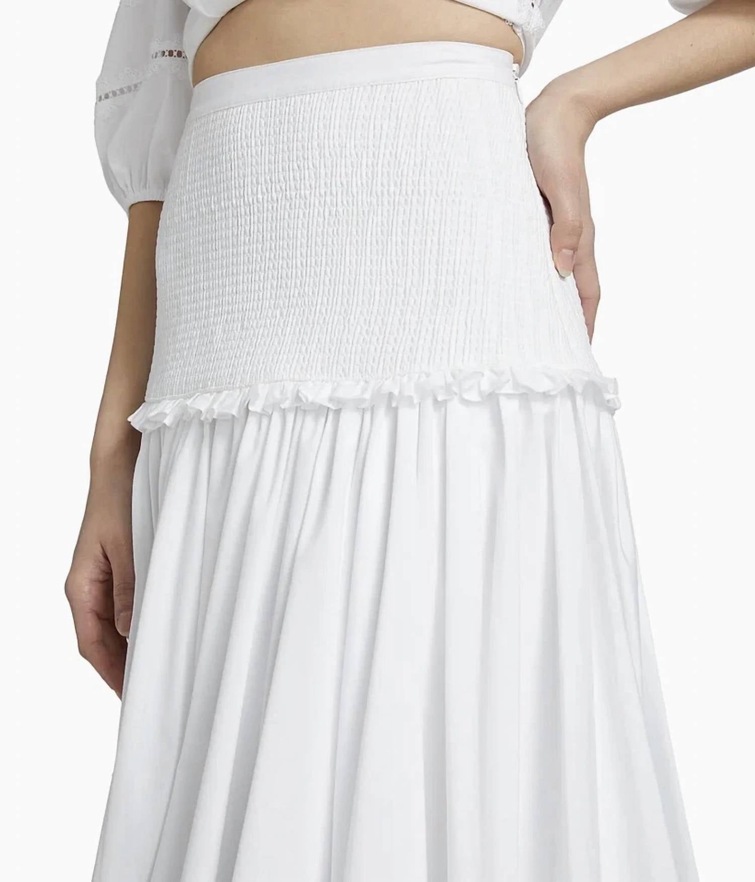 Cinq A Sept - SMOCKED ELLAH SKIRT
