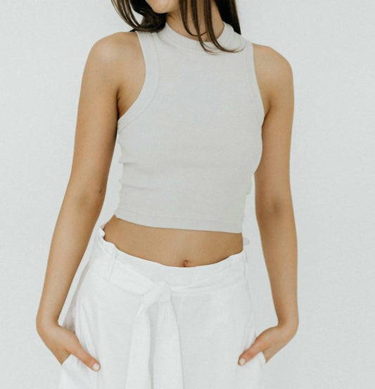 Tibi - Ribbed T Cropped Tank Top