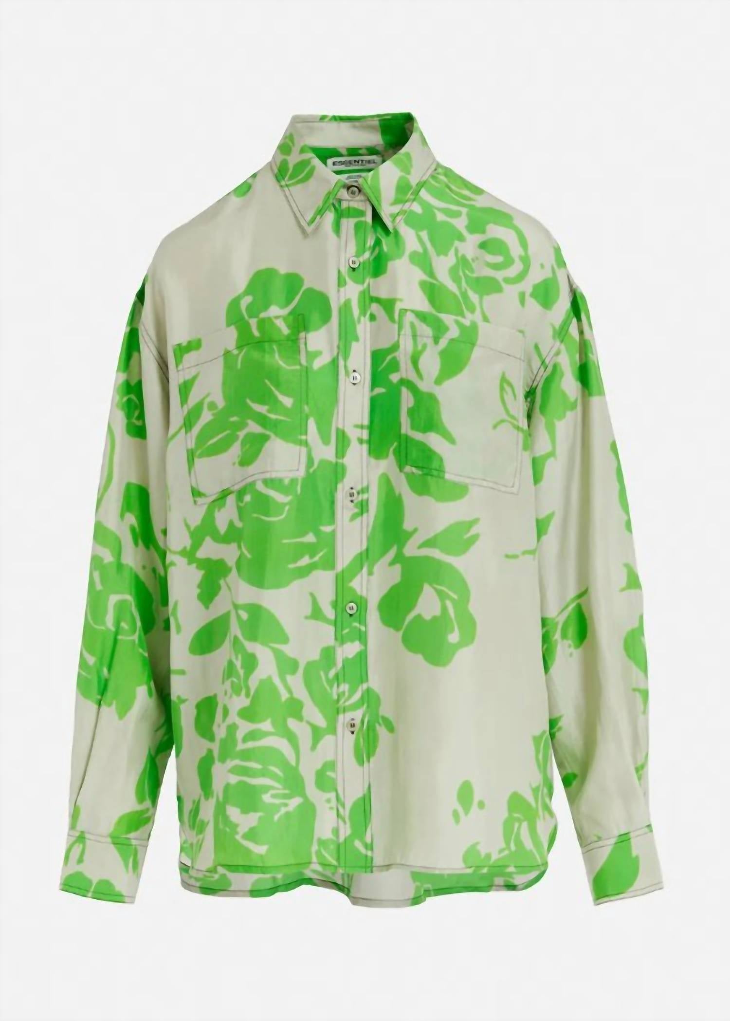 Essentiel Antwerp - Forgetmenot Silk Button Down Shirt