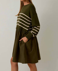 Le Lis - Benson Striped Knit Combo Dress