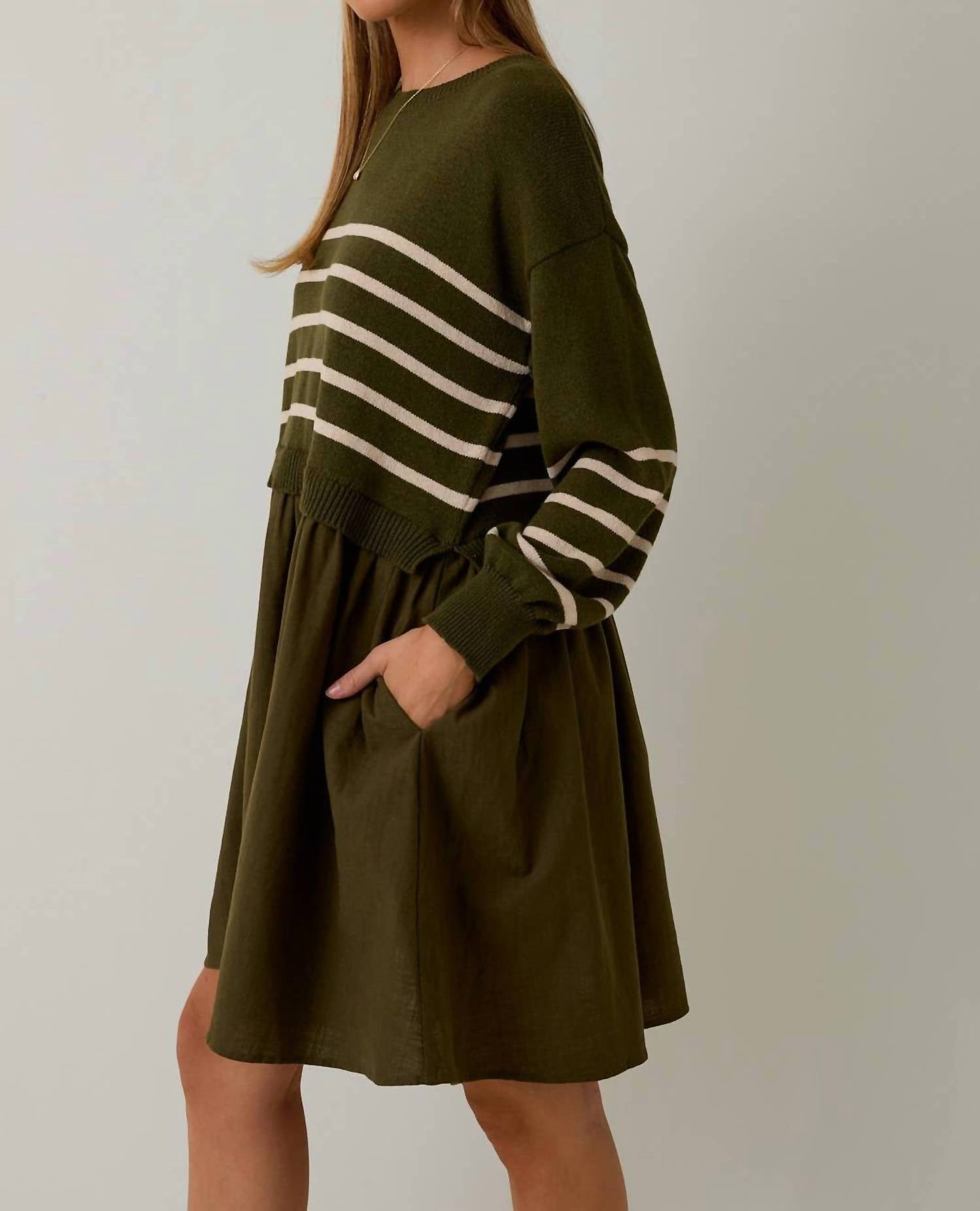 Le Lis - Benson Striped Knit Combo Dress