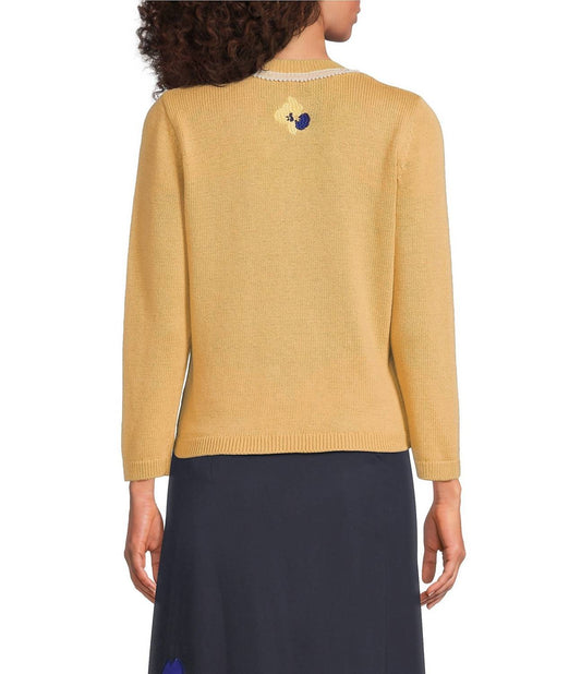 Tyler Boe - Women's Floral Embroided Cardigan