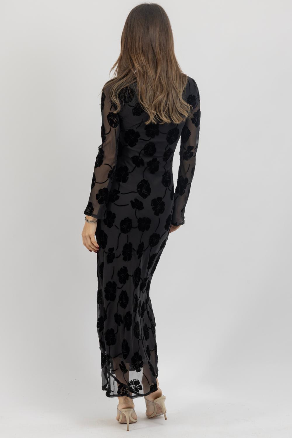 Sofie The Label - GEORGIE BURNOUT VELVET DRESS
