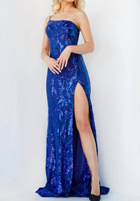 Jovani - Sequin High Slit Gown