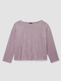 Eileen Fisher - Cozy Velour Knit Bateau Neck Top