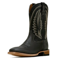 ARIAT Men's Shock Shield Sidewinder Grizzle Cowboy Boot in grey black - men's boots - detail view