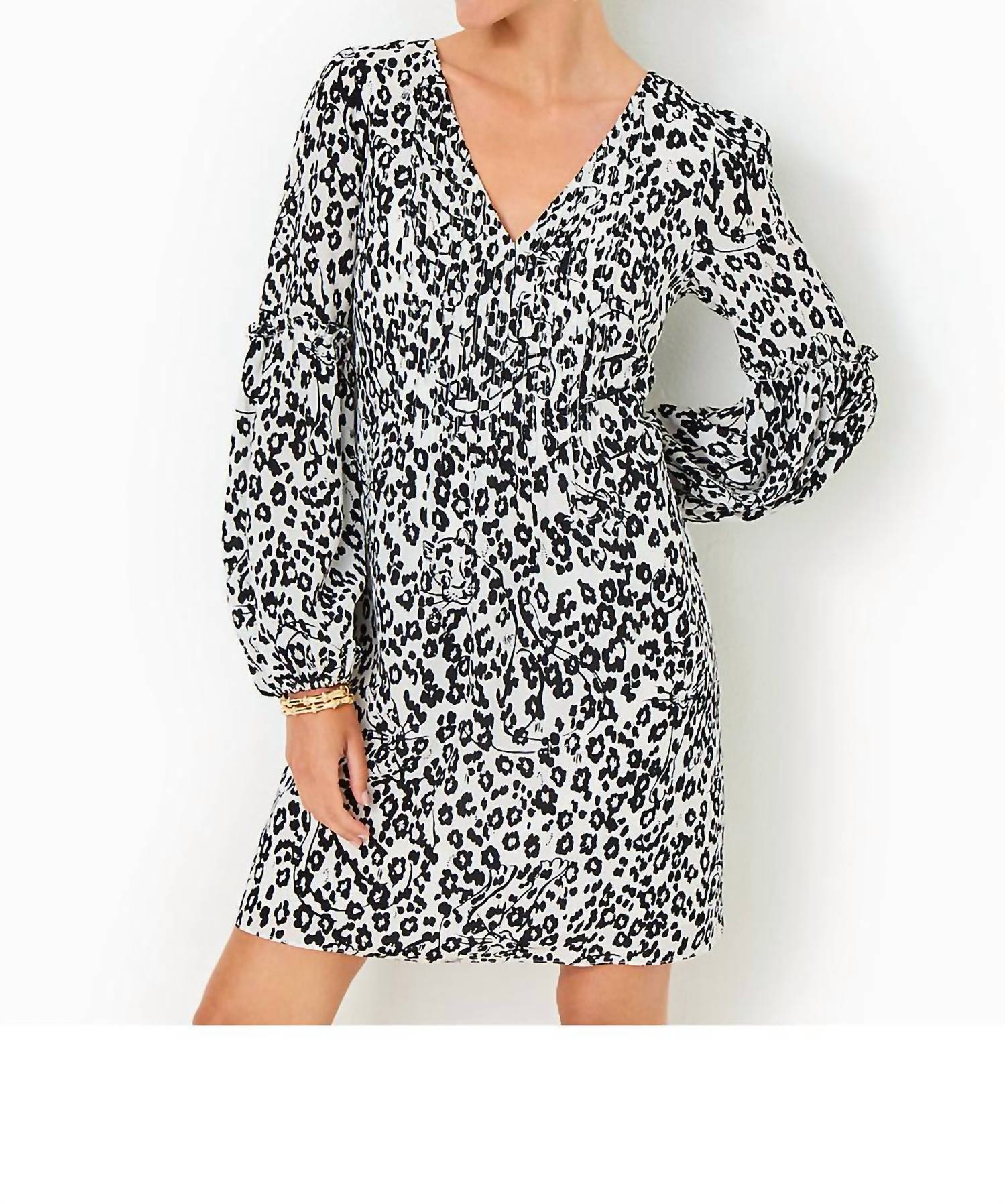 Lilly Pulitzer Cleme Silk Dress in coconut 1 - women's dress - detail view