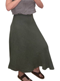 Milio Milano - Crinkle Linen Midi Skirt