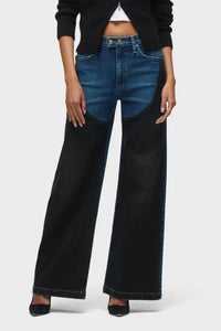 Hudson - Jodie High Rise Contrast Front Panel Wide Leg Jean