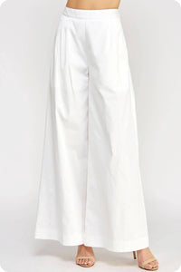 Strut & Bolt - Pleat Detail Wide Leg Twill Pants