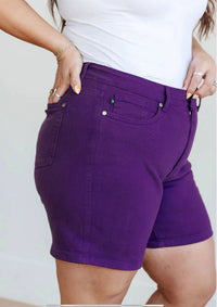 Judy Blue - Tummy Control Garment Dyed Shorts