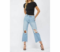 Mica Denim - Vintage Crop Flare Jeans
