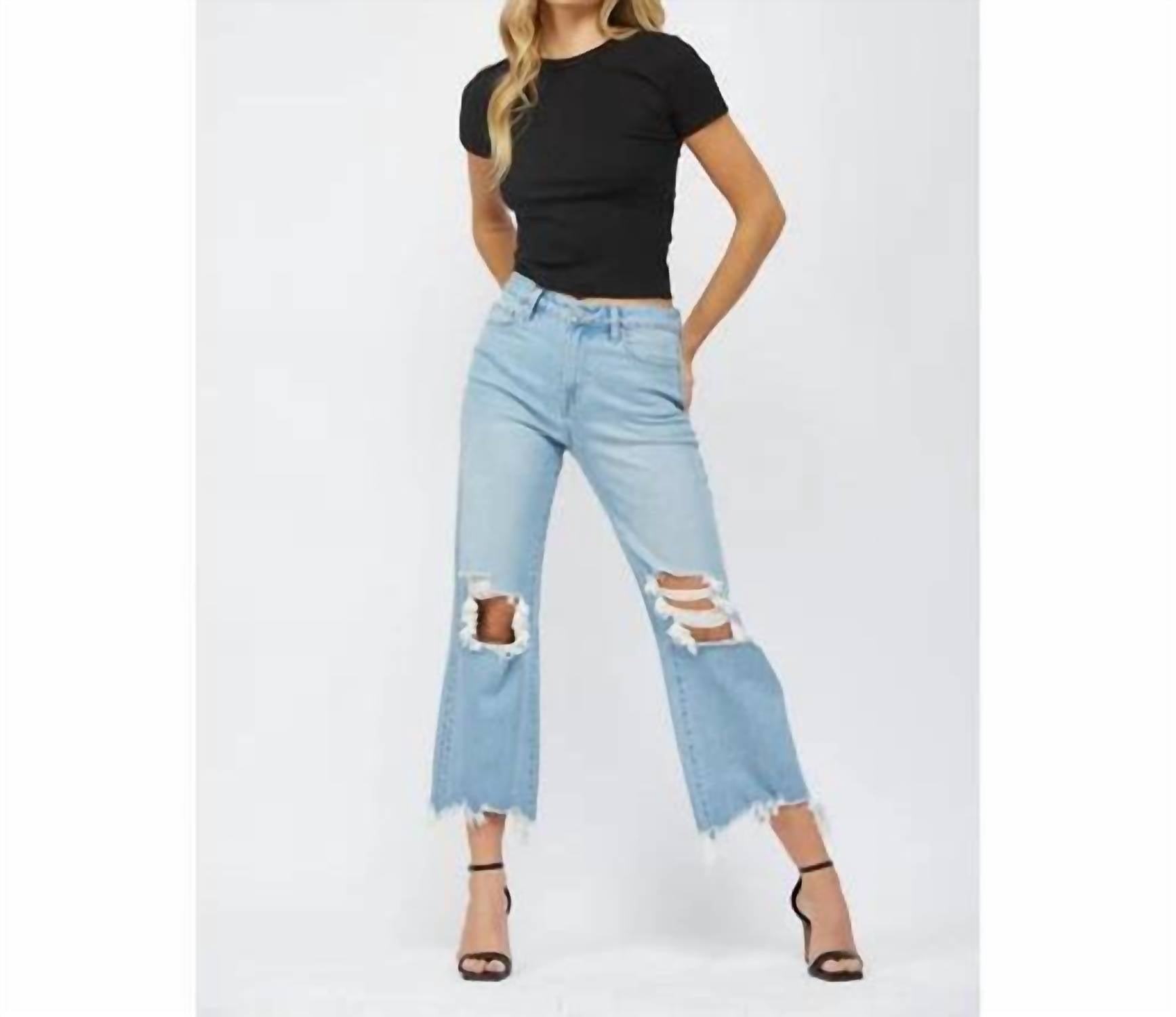 Mica Denim - Vintage Crop Flare Jeans
