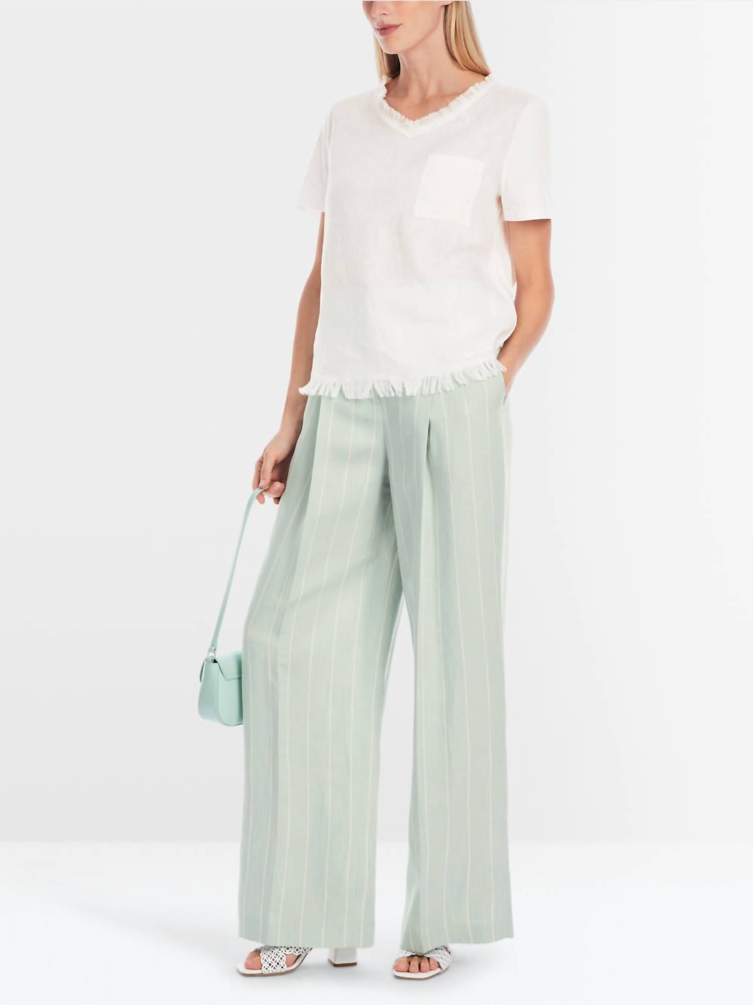 Marc Cain - Airy Short Sleeve T-shirt With Linen