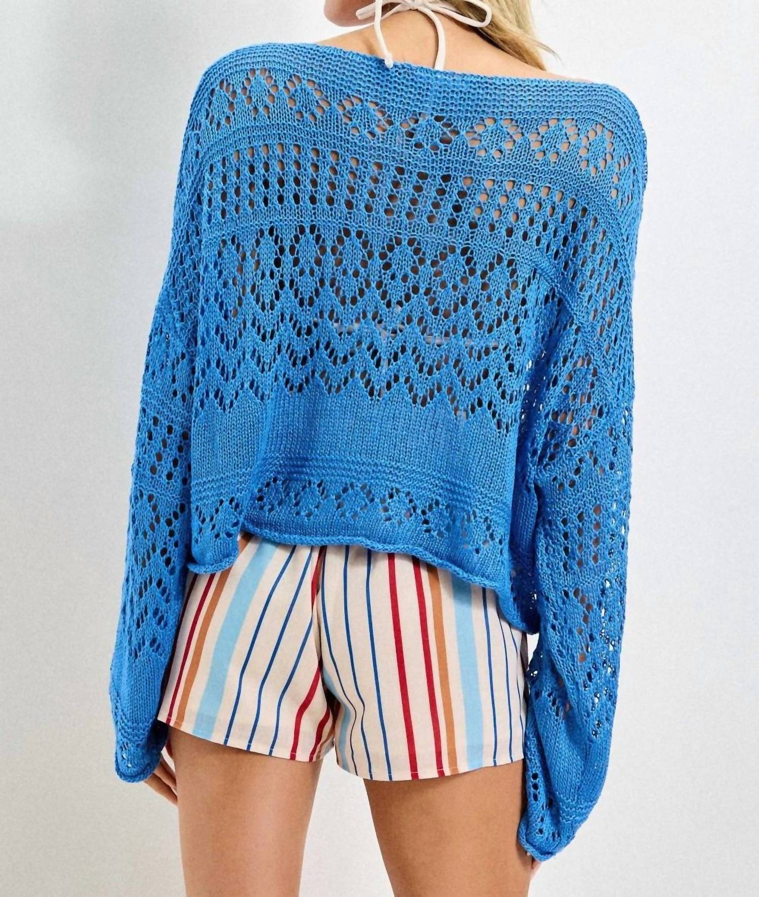 Polagram - Suzy Boat Neck Crochet Top