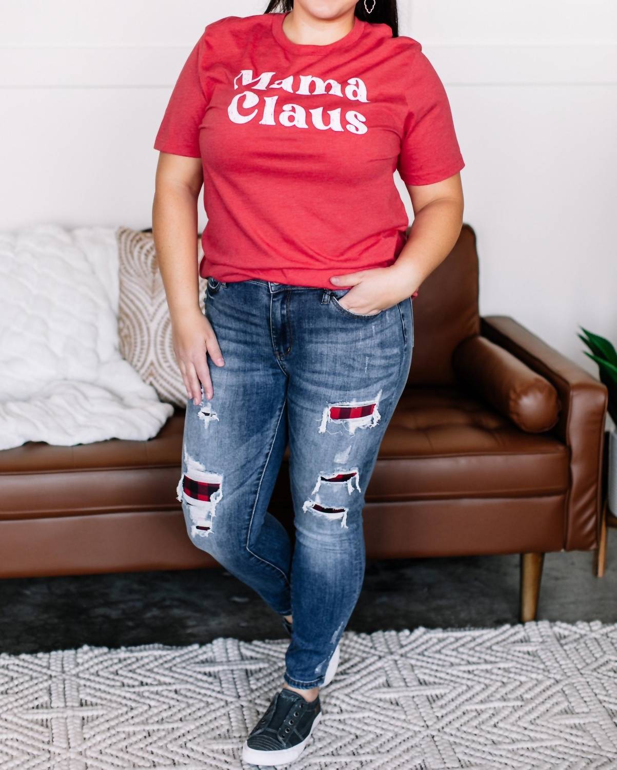 Judy Blue - I'll Check You Out Plaid Jeans