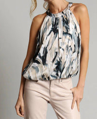 Lola & Sophie - Brush Strokes Bubble Halter Top
