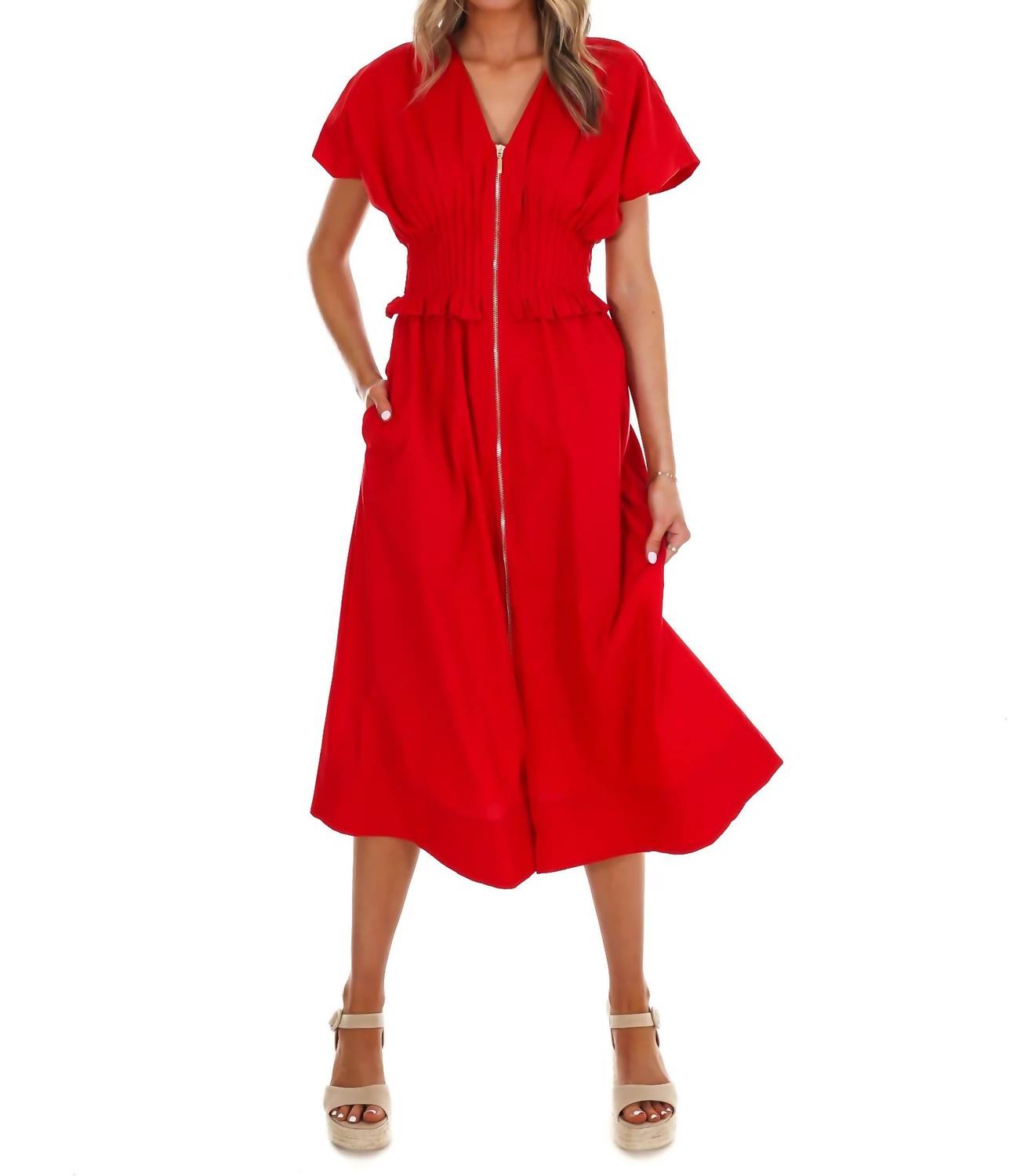 Entro - Women's Catch The Breeze Midi Dress