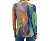 Fdj - Long Sleeve Notch Neck Top