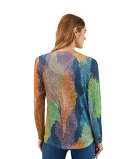 Fdj - Long Sleeve Notch Neck Top