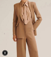 Scanlan Theodore Crepe Knit Tailored Jacket in camel - women's jacket